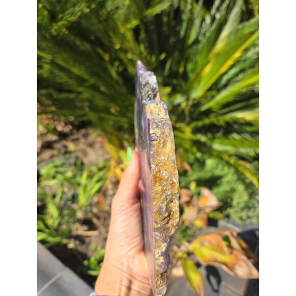 Rainbow Fluorite Large Polished Crystal Slab, 508g (1.12lbs) - Picture 8 of 11